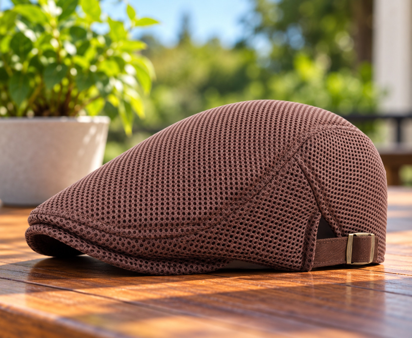 New Men's Duck Mesh Summer Gatsby Brown Cap Golf Driving Flat Cabbie Newsboy - Image 3