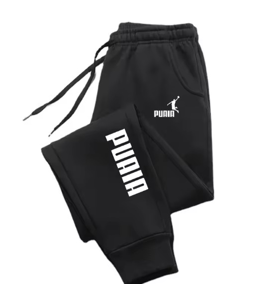 Men’s Sport Jogging Black Pants Loose Fit Autumn and Winter Fitness Running - Image 2