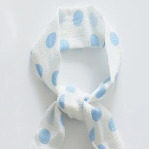 Women Summer Skinny R.blue Dot Scarf and Multi-Purpose Scarves Fashion Accessory