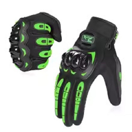 Motorcycle Touch Screen Green Waterproof Motorbike Racing Full Finger Gloves - Blue XL - Image 3