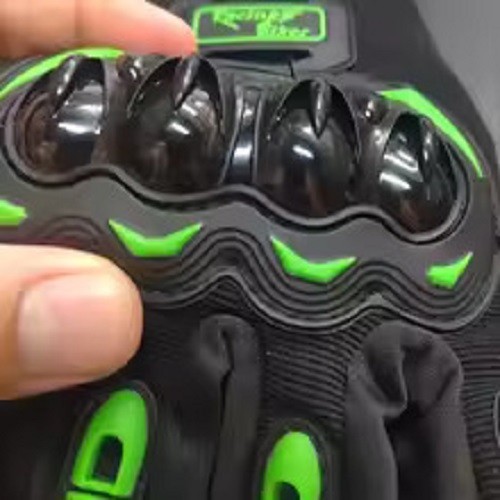 Motorcycle Touch Screen Green Waterproof Motorbike Racing Full Finger Gloves - Blue XL - Image 4